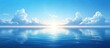 © indirah - Calm ocean sunrise, fluffy clouds, website banner