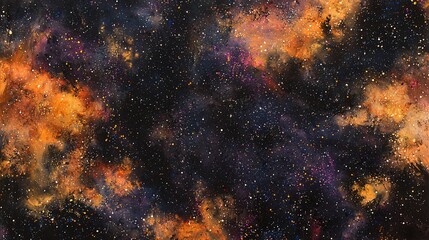 Wall Mural - ethereal nebula filled with glimmering stars illuminated by cosmic light captured with a drone view 