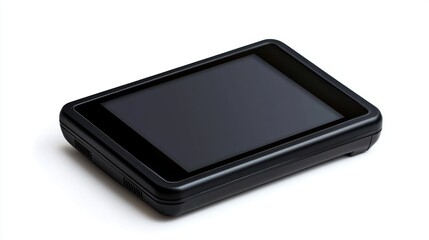 Wall Mural - Black border touchscreen payment terminal on white background