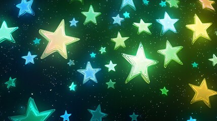 Wall Mural - captivating array of stars sparkling in the night sky creating a dazzling cosmic display of light an