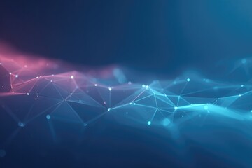 Wall Mural - vibrant neon color background featuring neural network patterns