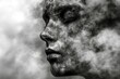 © R - Depression care. Low mood. Environmental stressors - cause of depression: abstract image of health condition. Metaphorical environmental stressors emotions of a loss of pleasure or interest.