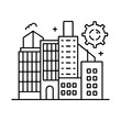 © Sayem - urban development icon, urban development line art - simple line art of urban development, perfect for urban development logos and icons
