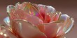© 24 std - Futuristic Holographic Rose on Pink Background