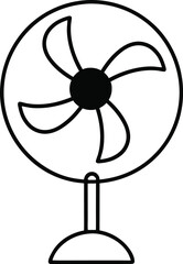 Wall Mural - electric fan illustrated in continuous line art style capturing everyday objects with minimalist ele
