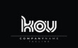 © Mahamud - KOV Creative Unique Modern Letter Logo Design. Stylized logo featuring a unique letter design, presenting abstract minimalist aesthetics and modern appeal.
