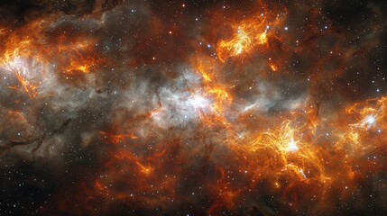 Wall Mural - a colorful nebula illuminating the night sky with its ethereal beauty and cosmic wonders displaying 