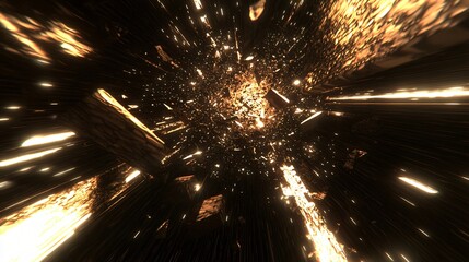 Wall Mural - spectacular and intense explosion of light creating an awe-inspiring cosmic phenomenon with brillian