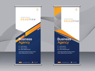 Wall Mural - business banner roll up set, standee banner template. modern banner.