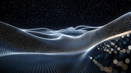 Wall Mural - ethereal wave of light cascading through celestial energy fields and oscillating cosmic bridges crea