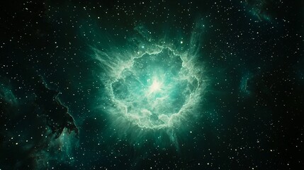 Wall Mural - colorful nebula displaying vibrant cosmic clouds and ethereal shapes creating an otherworldly scene 