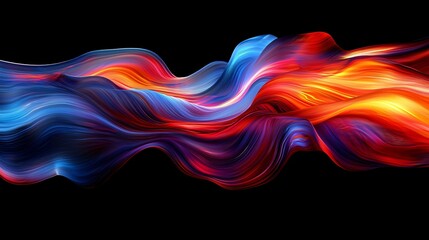 Wall Mural - radiant colorful wave of light flowing gracefully with an abstract design capturing the essence of m