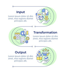 Wall Mural - basic workflow components infographic vertical sequence. statistical analysis, accountability. visua