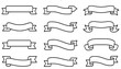 © vector Art - Collection of simple outlined ribbon banners perfect for graphic design and vector elements