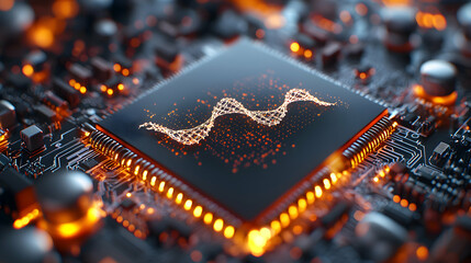 Wall Mural - intricate circuit board design. suitable for tech industry marketing websites blogs or educational m