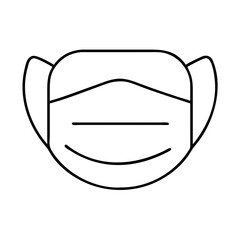 Naklejka na meble face mask icon, face mask vector illustration-simple illustration of face mask, perfect for face mask logos and icons