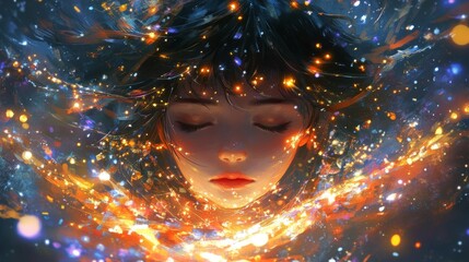 Wall Mural - in the illustration titled fading universe, a dark galaxy is illustrated with a gradient that smooth