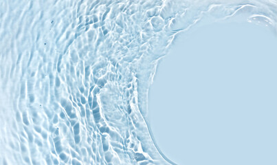 Fototapete - water texture ripple wave clean transparent water drops abstract blue background