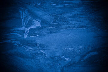 Aufkleber - Old wall pattern texture cement blue dark abstract  blue color design are light with black gradient background.