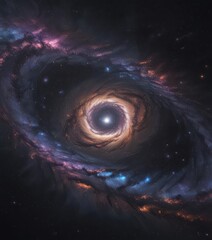 dark canvas, myriad stars, cosmic dust, galactic swirl, stellar, cosmic