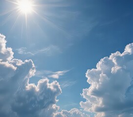 deep cerulean sky, scattered cirrus clouds, sunlit , air, aerial-view