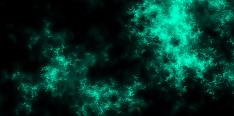 Wall Mural - Abstract sea green watercolor hand painted watercolor. Grunge marbled pattern and rough paint brush strokes in Teal color powder explosion, isolated on dark cosmic powder Scattered Copy Space messy