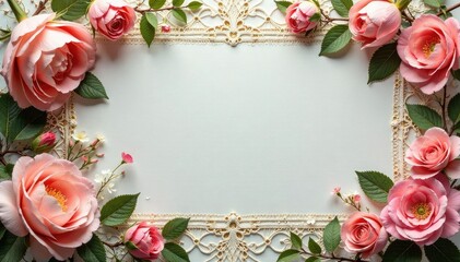 Intricate floral lace, delicate threads, vintage aesthetic, background, repeating, geometric