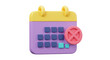 © Hannah - Isolated Calendar with Cancel Sign