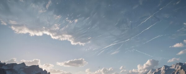Wall Mural - cracked paper, pale sky, faint star pattern,cloud wisps , night, background, dreamy