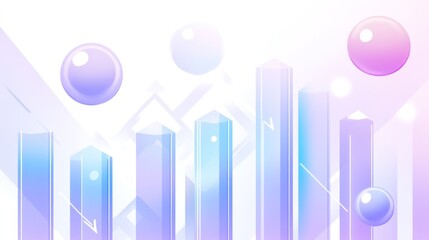 Wall Mural - Abstract pastel graphic design with translucent shapes