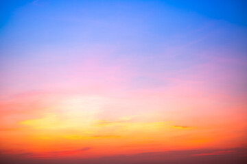 Wall Mural - beautiful , luxury soft gradient orange gold clouds and sunlight on the blue sky perfect for the bac