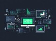 © four - Complex network of interconnected digital devices