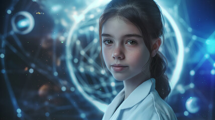 Poster - This Student engages with advanced ai-generated learning tools enhancing educational experiences.