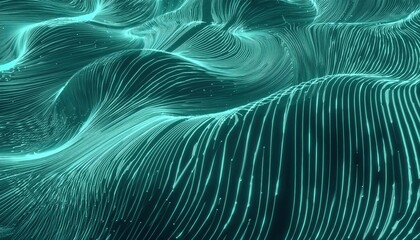 Leinwandbilder -  abstract vector grid lines flowing in digital space for web design, technology, and branding