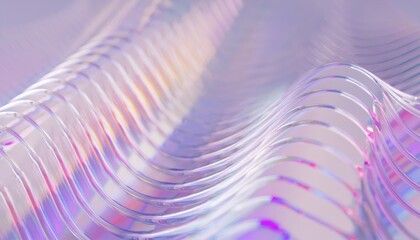 Fototapete - iridescent glass spiral abstract background for digital design, web layouts, branding visuals, and modern print media high-resolution 3d render

