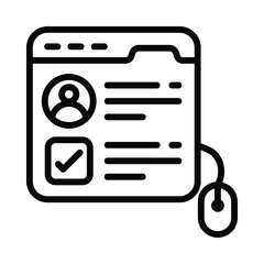 Wall Mural - blogging vector outline icon. eps10 file