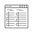 © Sayem - gantt chart icon, gantt chart line art - simple line art of gantt chart, perfect for gantt chart logos and icons