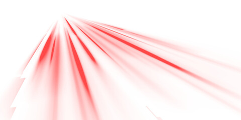 Wall Mural - png bright car beam on colorful city background with speed blur, motion curve and red trail streak, 