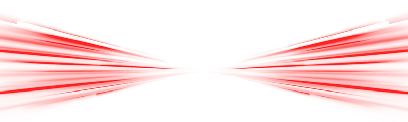 Wall Mural - png bright car beam on colorful city background with speed blur, motion curve and red trail streak, 