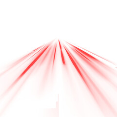 Wall Mural - png bright car beam on colorful city background with speed blur, motion curve and red trail streak, 