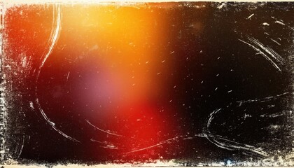 Poster - grunge light burst background with circular scratch texture and warm tones for web design, print media, digital art or branding projects

