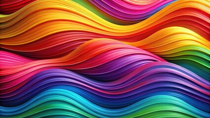 Canvas Print - Colorful abstract wave background with undulating forms and vibrant hues, forms, , forms,background, patterns