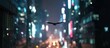© てんぷら - 夜の街を飛ぶカラス