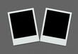 © mdshafiq - Two instant photo frames mockup on gray background