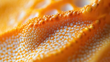 Wall Mural - vibrant orange honeycomb like organic natural texture design with geometric hexagonal pattern intric