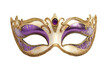 © Dorido - Elegant purple and gold mask with intricate details perfect for masquerade events or costume parties.
