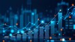 © Hujat - Abstract Digital Business Growth Chart with Financial Data Analytics and Glowing Blue Connecting Points for Professional Marketing