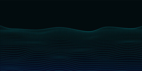 beautiful abstract wave technology background with blue light, digital wave effect, corporate concept. vector illustration