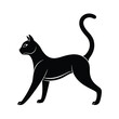 © mohor ali - Modern Stretching Cat Silhouette Artwork