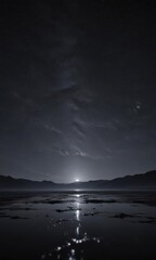Wall Mural - Starry night, immense black void, distant shimmering lights,  universe,  distant,  nebula